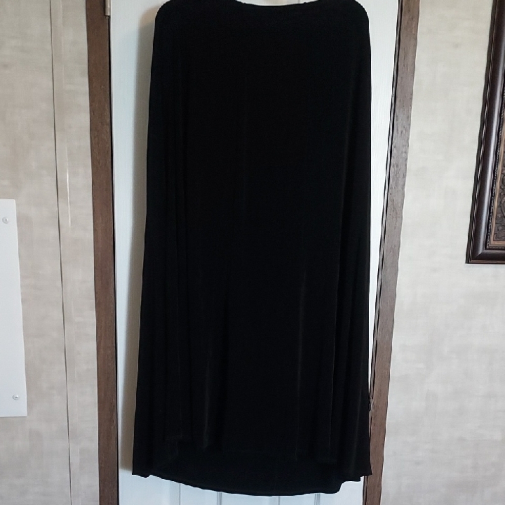 Womens Black Flaired Long Shirt